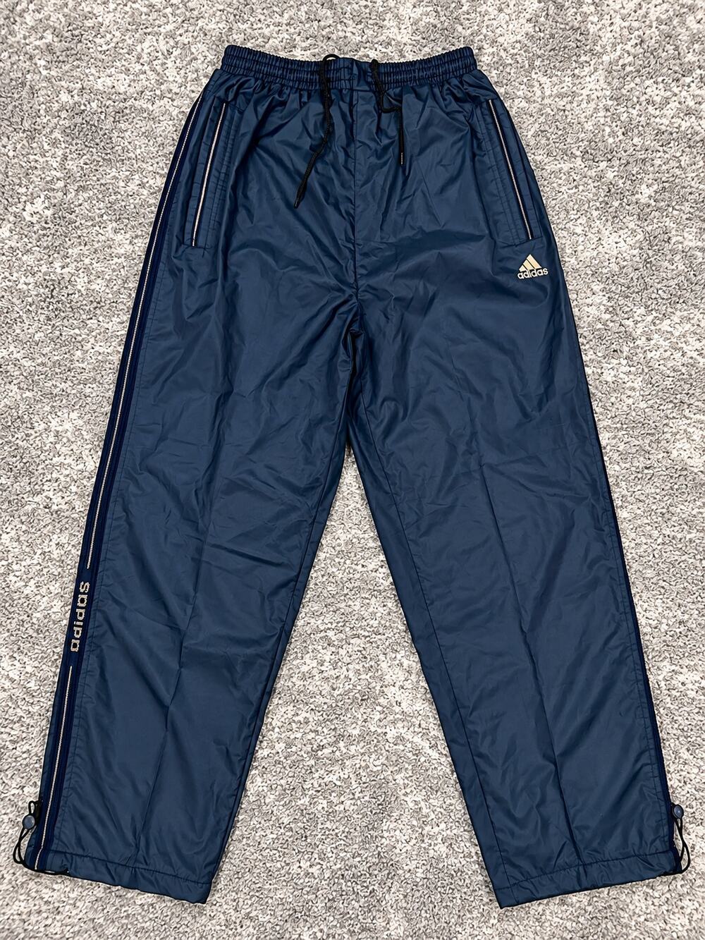 Adidas Men's Navy Blue Track Pants Windbreaker Athletic XL